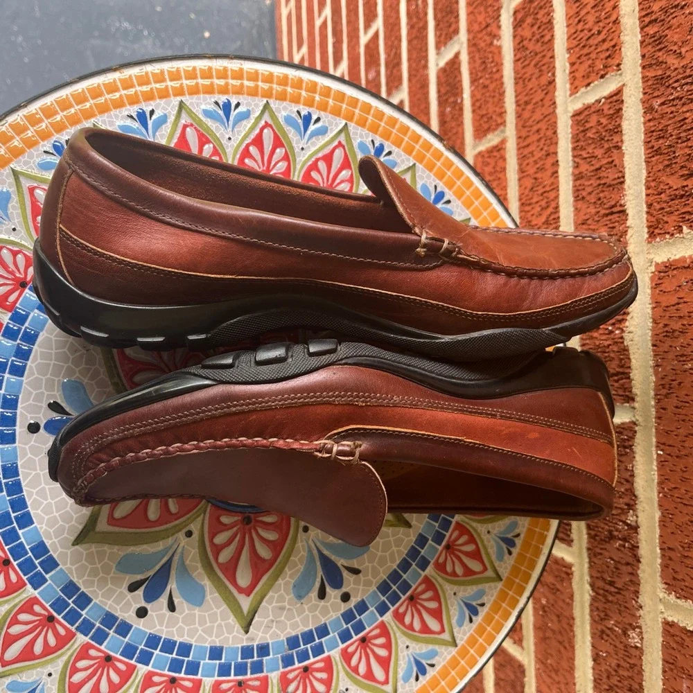 Allen Edmonds Boulder Venetian Men's US 9 E Wide Driving Loafers Brown Leather